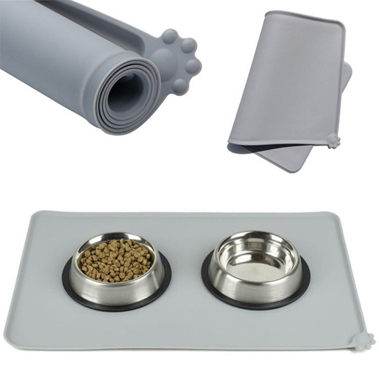 Dog bowl mat silicone waterproof easy to clean