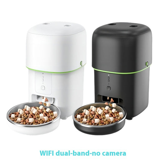 Automatic Pet Feeder with Camera and App - Smart WiFi Dog Feeder, Dual Voice Record & HD Video, Portion Control, for Cats and Small Dogs